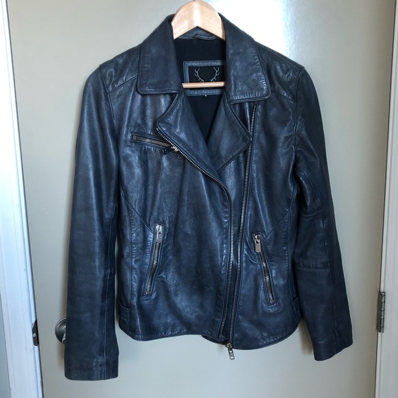 BOD & CHRISTENSEN leather moto jacket, SZ S - Picture 1 of 7